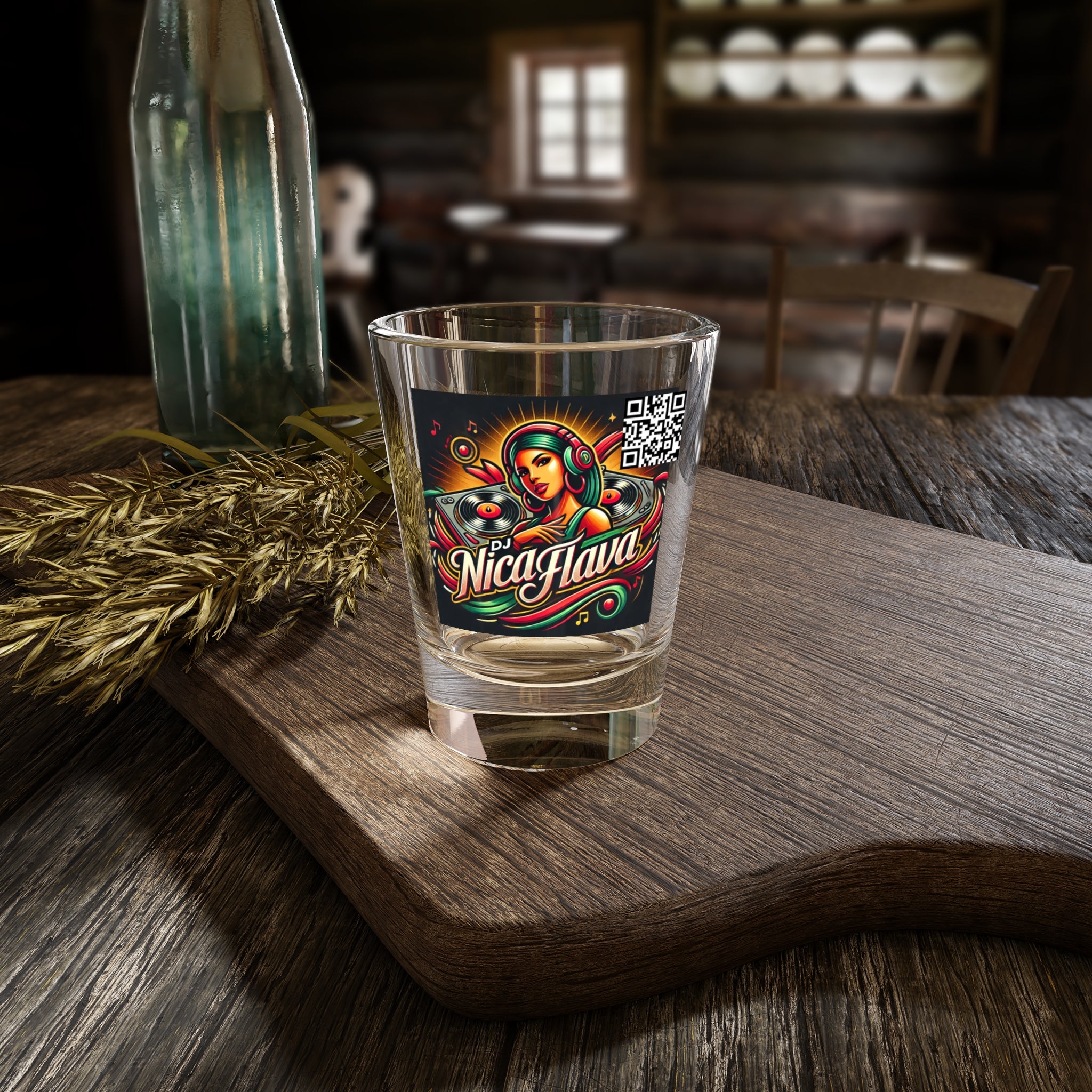 "DJ NicaFlava" Shot Glass, 1.5oz